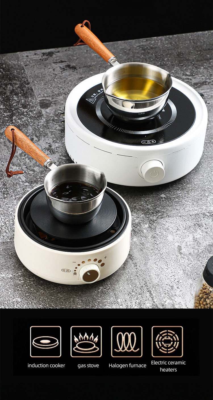 High Quality 304 Stainless Steel Measuring Cup Cooking Pot Sauce Scoop Heating Oil Pot