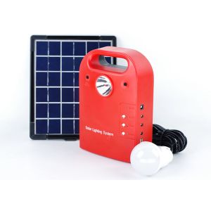 Mini Portable Solar Power System Kit With Torch USB Output Compact Design