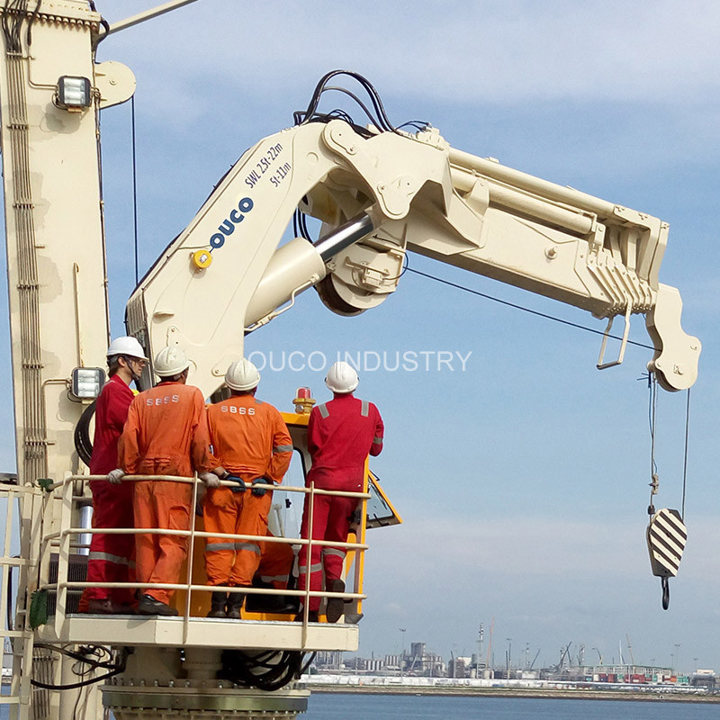 22m Electrical Hydraulic Ccs Small Knuckle Boom Crane Offshore