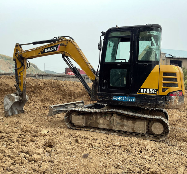 2020 Sany SY55 Excavator Used Mini Excavator for Pipeline Construction in Shanghai