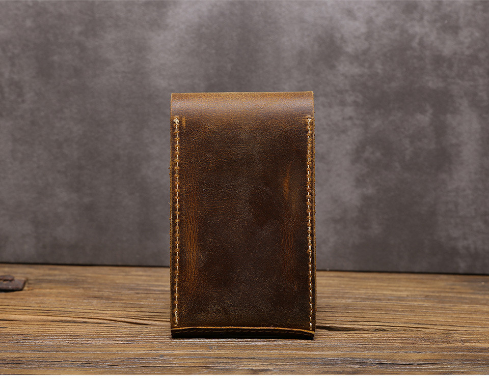 CROSS-BORDER RETRO CRAZY HORSE LEATHER WATCH BAG CONVENIENT CREATIVE LEATHER WATCH STORAGE HOLSTER