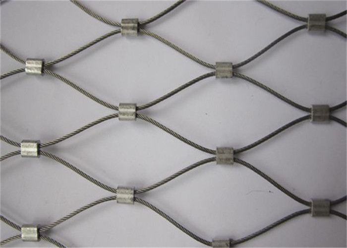 Corrosion Resisting Stainless Steel Ferrule Mesh , Flexible Stainless Steel Mesh