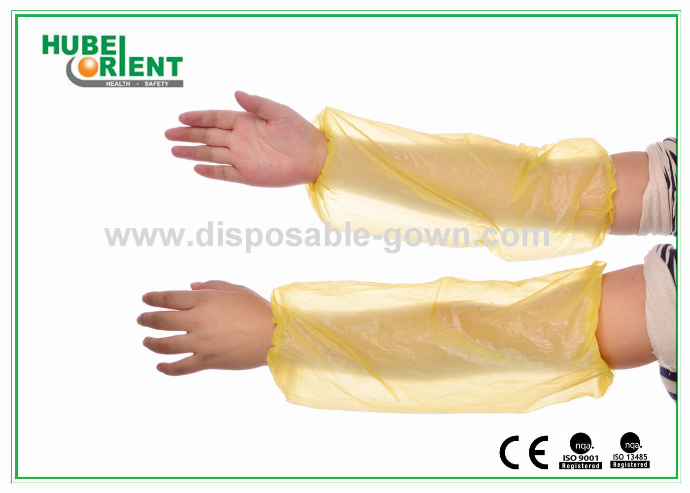 PE Waterproof Disposable Use 16 Or 18 Inch PE Arm Sleeves For Food Industry/Restaurant