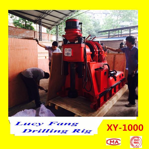 China Hot Sale XY-1000 Powerful Skid Mounted Diamond Core Drilling Rig with 1200