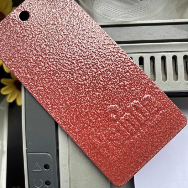 Quality Red Copper Hammer Wrinkle Texture Crack Electrostatic Spraying Powder Coating Paint for sale