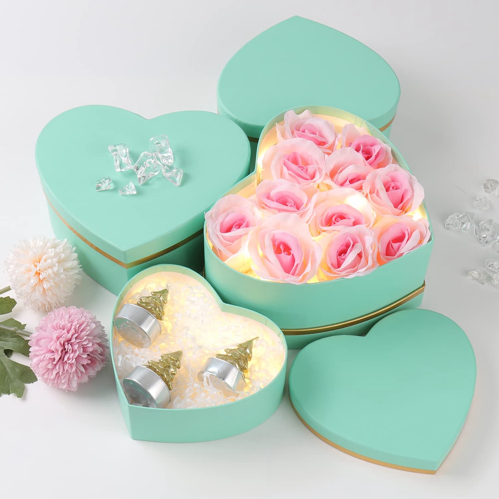 Valentine's Day Heart Shaped Gift Box for Rose Soap Flower Good and Advanced Technology