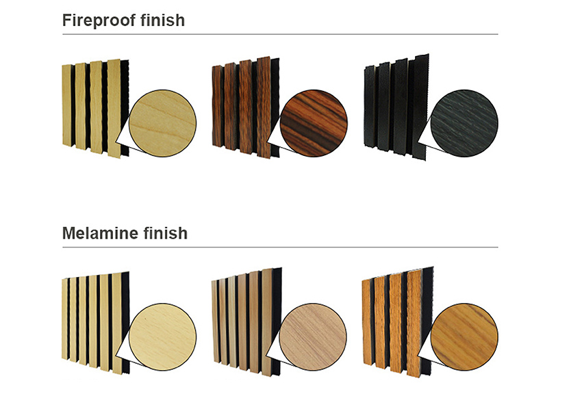 Wood Slat Acoustic Panels for Wall and Ceiling - 3D Fluted Sound Absorbing Panel with Wood Finish