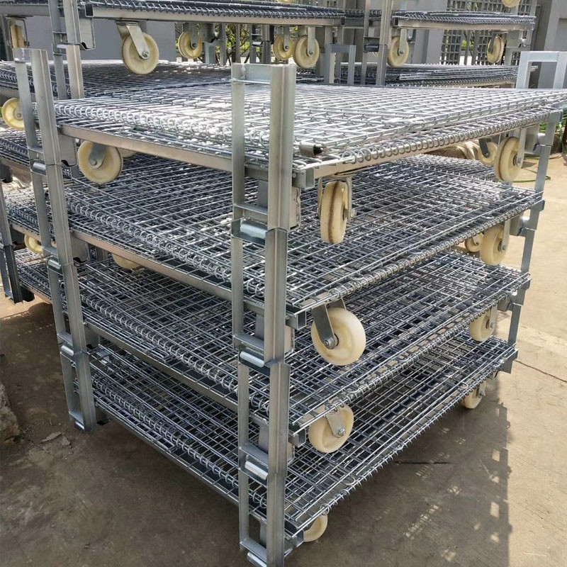 Galvanized Storage Cage Collapsible Stillage Cage 800kg-1500kg Bearing