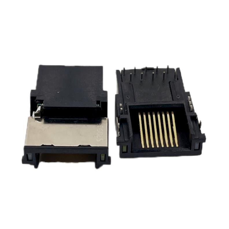 ODM 125V Half RJ45 Female Connector Socket Receptacle With Gigabit Filtering L25.4mm