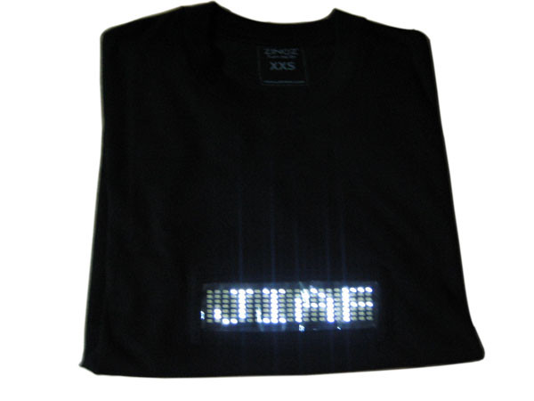 2019Hot Sales High Quality Light Up Flashing LED T-Shirt Black short Tshirt for Rock Disco Party DJ setup by customer