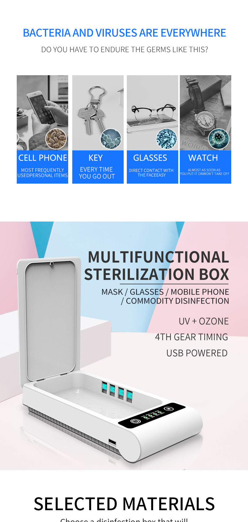Sterilization Disinfection Box Ozone Germicidal UV Lamp