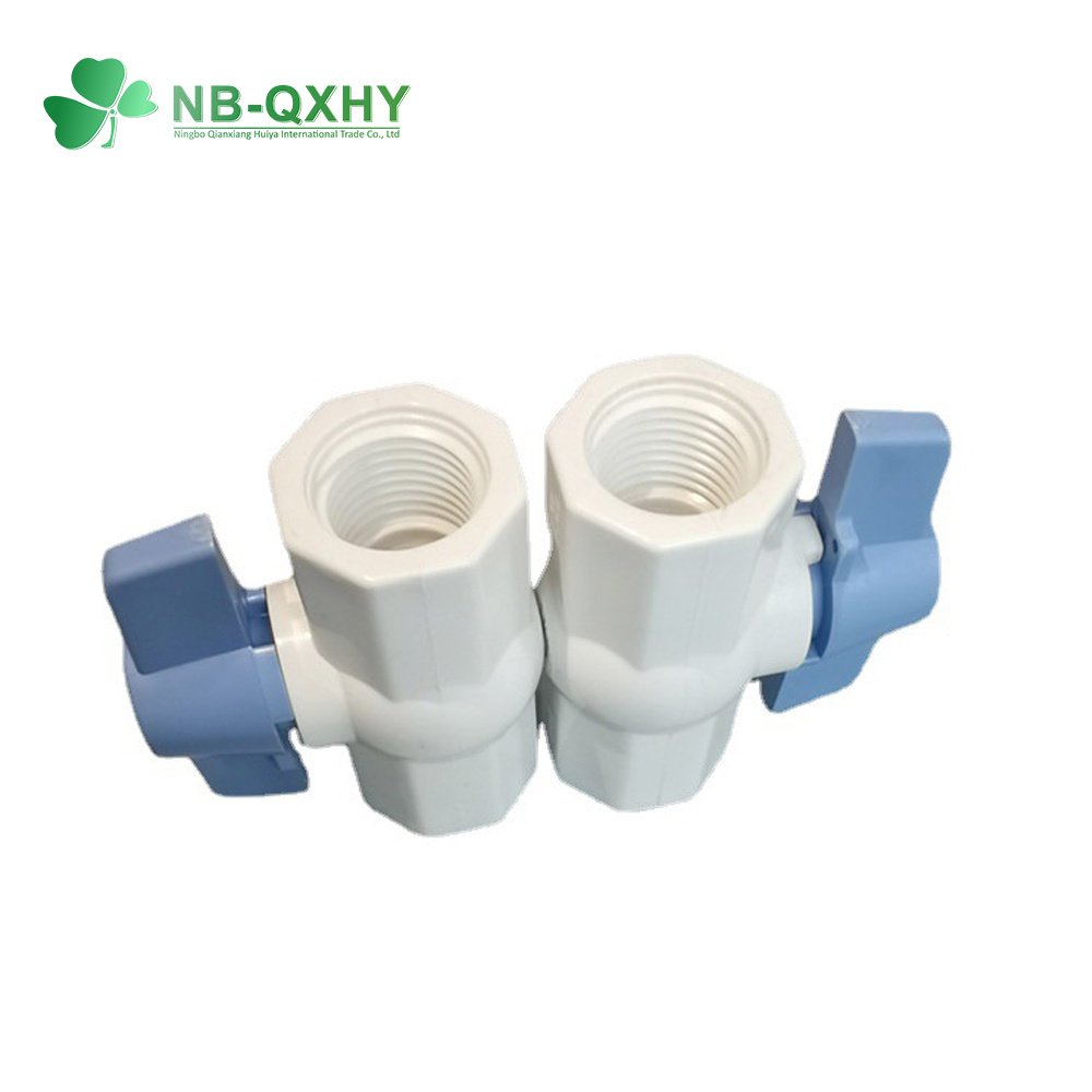 OEM PVC UPVC 1/2 BSPT Thread Octagonal Ball Valve with Plating Cap
