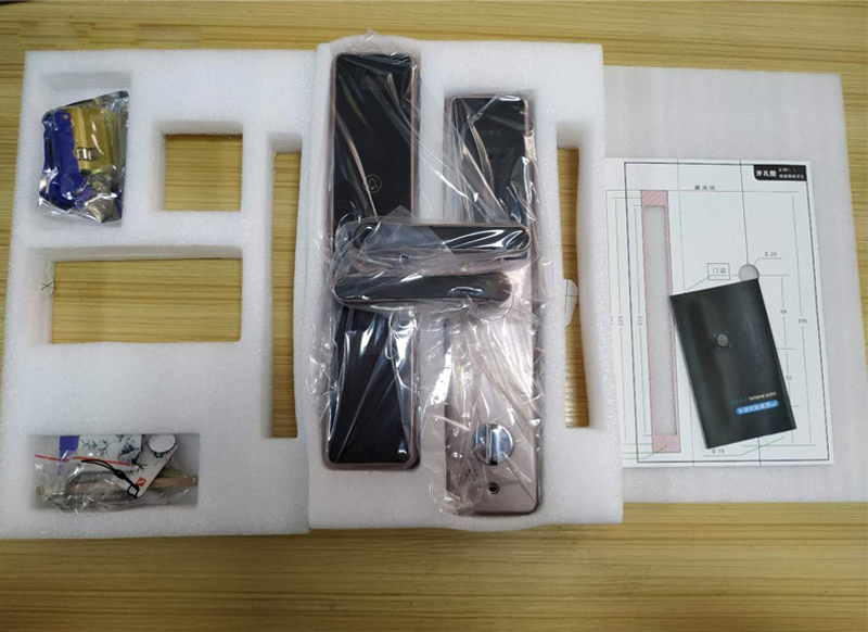 Keyless Swipe Card Fingerprint 70mm Smart Electronic Lock 8 AA batteries