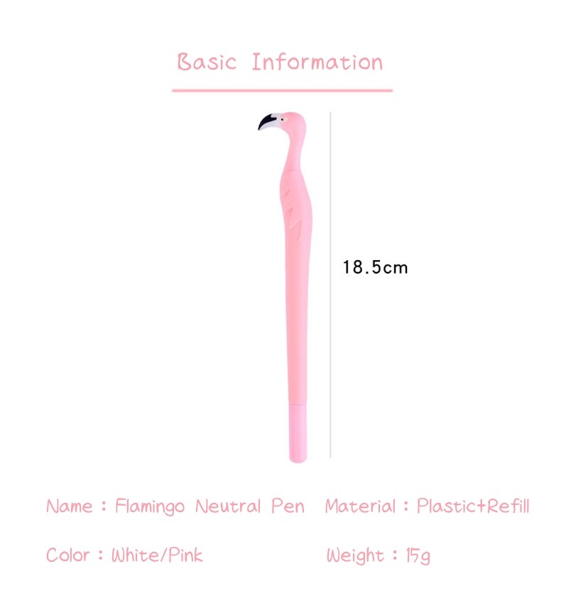0.5mm Office Flamingo Gel Pen Black Ink Fashion Cartoon Neutral Gift Pen