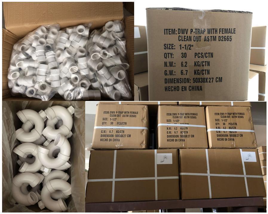 UPVC PVC Dwv Drainage Fittings ASTM D2665 45/90 Degree Elbow
