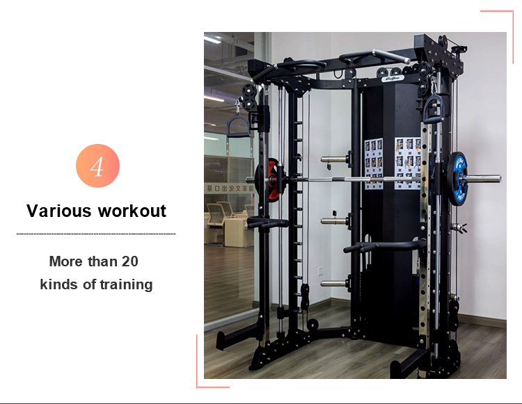 Indoor All in One Gym Equipment Strength Training Multi Functional Smith Machine