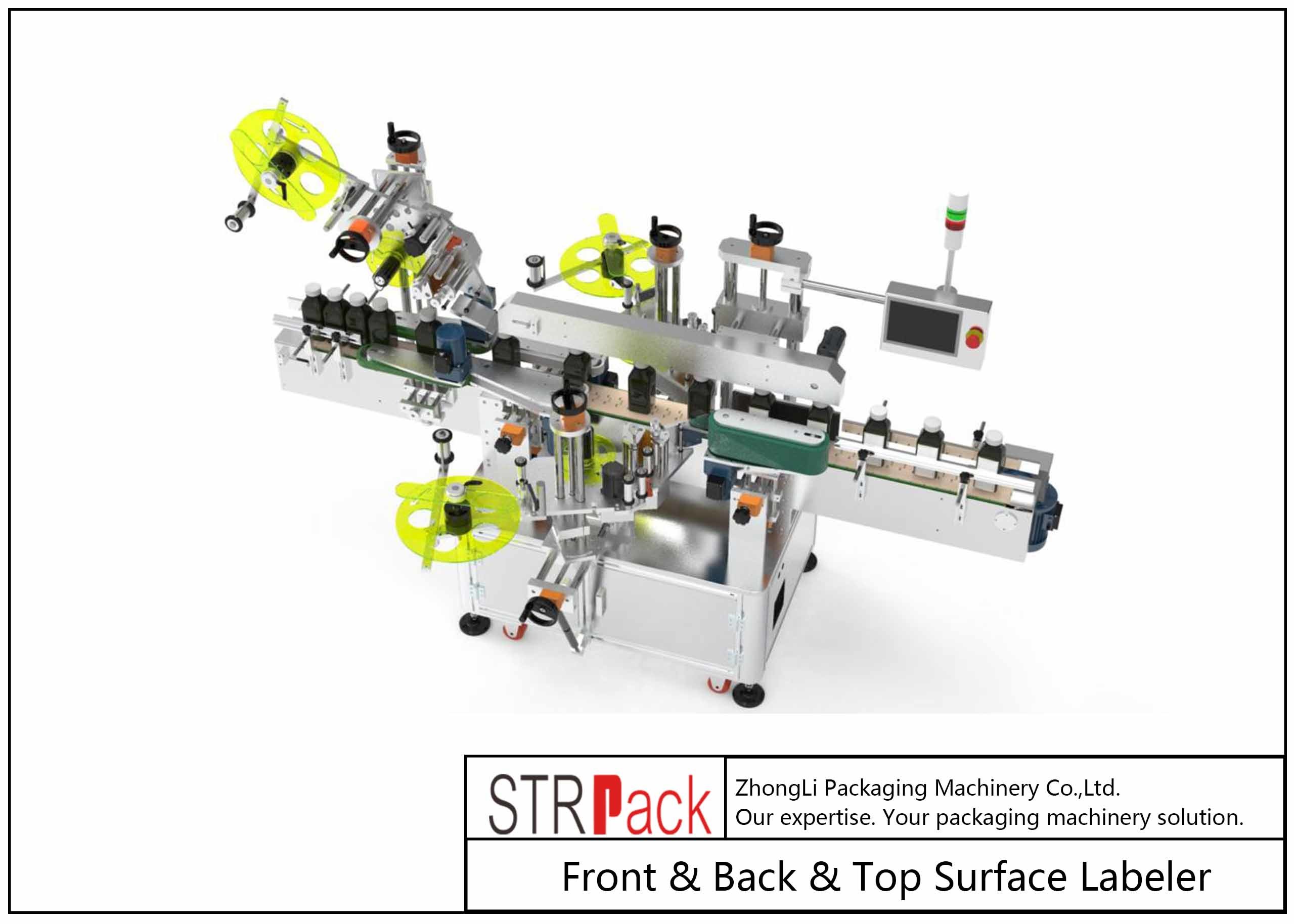 Self Adhesive Round / Square Bottle Sticker Labeling Machine Multi Directional