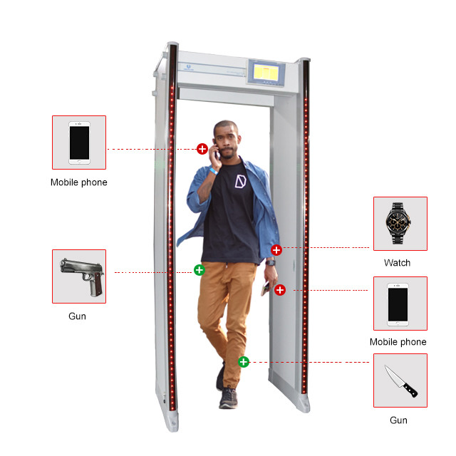 UZ800 33 Zones Security Walk Through Archway Metal Detector Door OEM Support Both Side LED Indicator