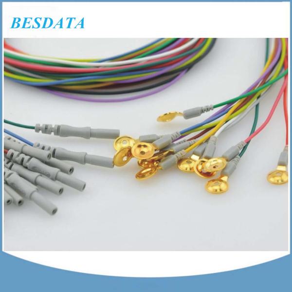 Coated Gold / AgCl / Pure Silver / Sintered EEG Electrode Cup , Cup Diameter