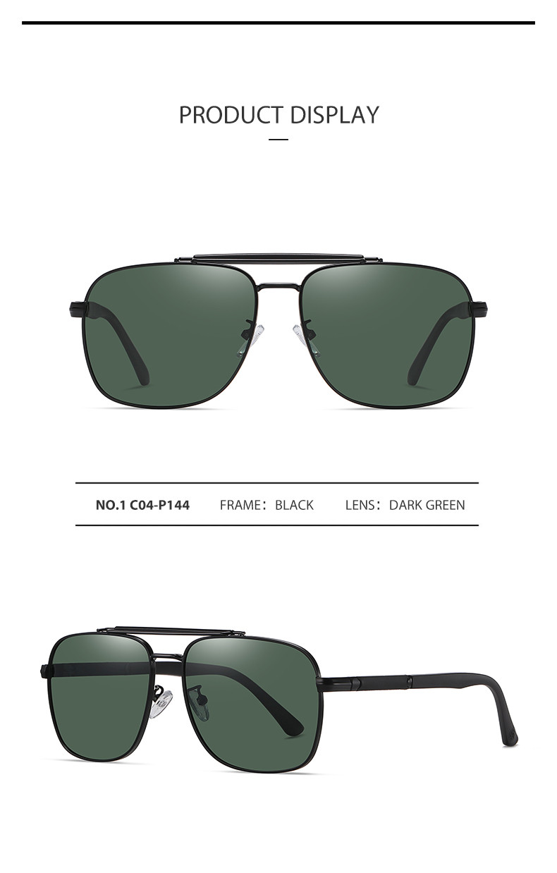 Custom Square Frame Metal Sunglasses Filters UV Polarized Lens 62mm Lens