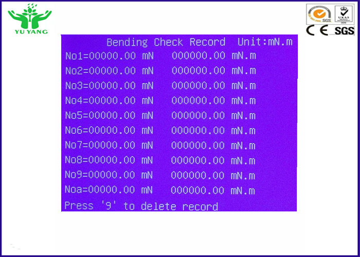 Automatic Package Testing Equipment LCD Computerized / Cardboard Stiffness Tester 0.1mN