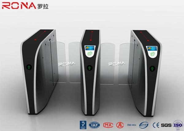 Waist Height Slide Entrance Barrier Gate , Pedestrian Turnstile Gate RFID Card