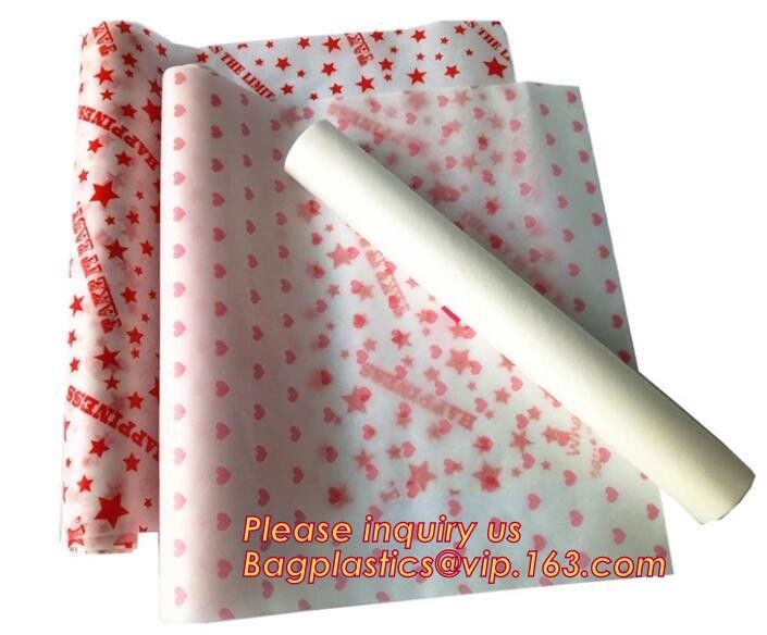 Bleached with Unbleached Greaseproof Paper for food wrapping,Environmental friendly and green greaseproof food packaging