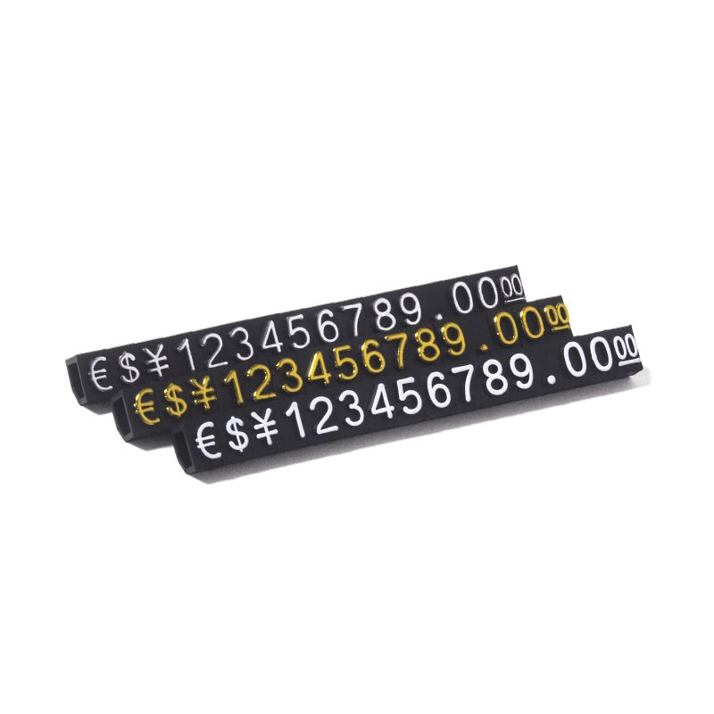 Adjustable Dollar Pricing Label Block Kit for Retail Shop Jewelry Supermarket Shelves