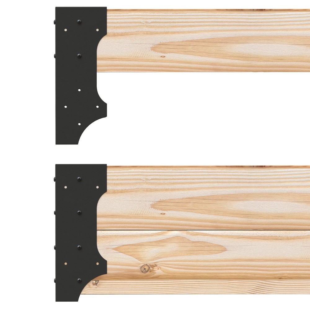 4 Pcs Surealong Raised Garden Bed Corner Brackets 2.27kg 4.5 x 1.63 x 11.75 inch