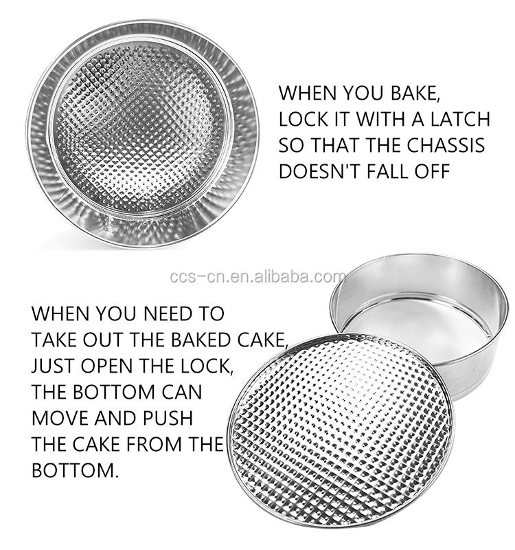 round cake pans for baking removable bottom cake molds bakeware TIN cake baking pans with lock springform pan