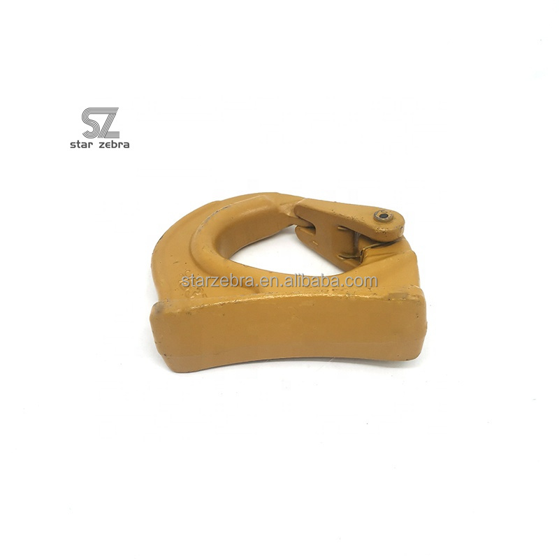 High Load Capacity Black Alloy Steel Weld On Bucket Lifting Hook for Excavator