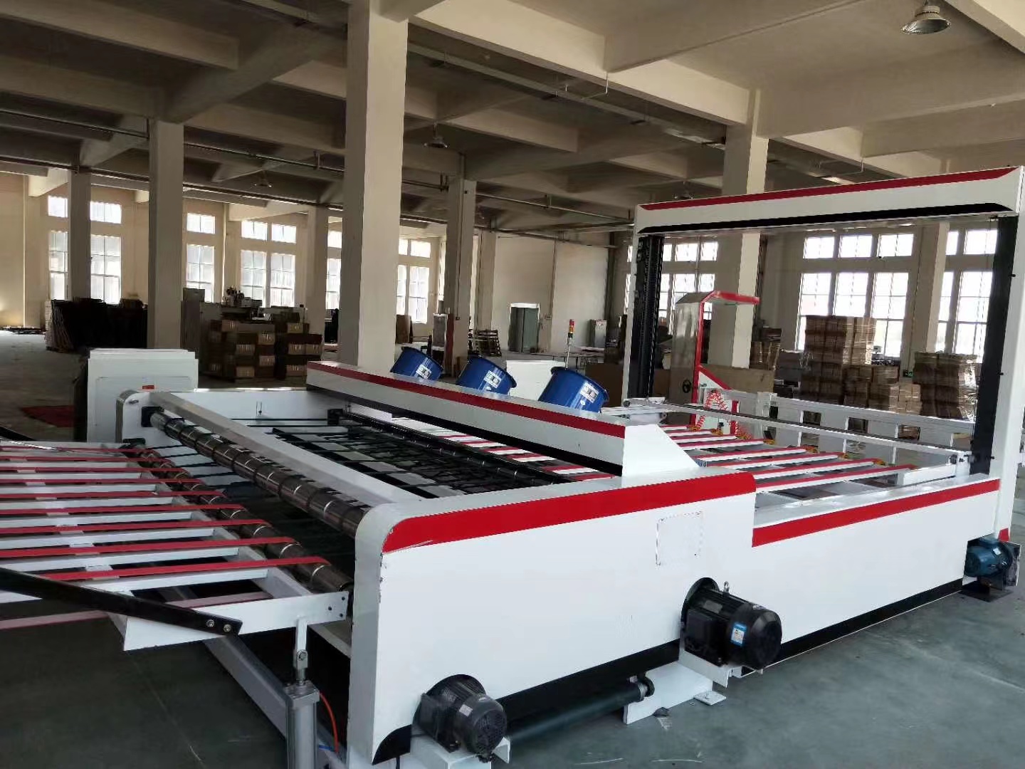 Electric Driven Single Corrugated Slitting Cutting Stacking Machine 8700*2890*3200