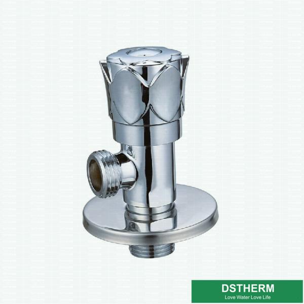 Chromed Wall Mounted Toilet Water Stop Flower Handle Quick Open Bathroom Cock