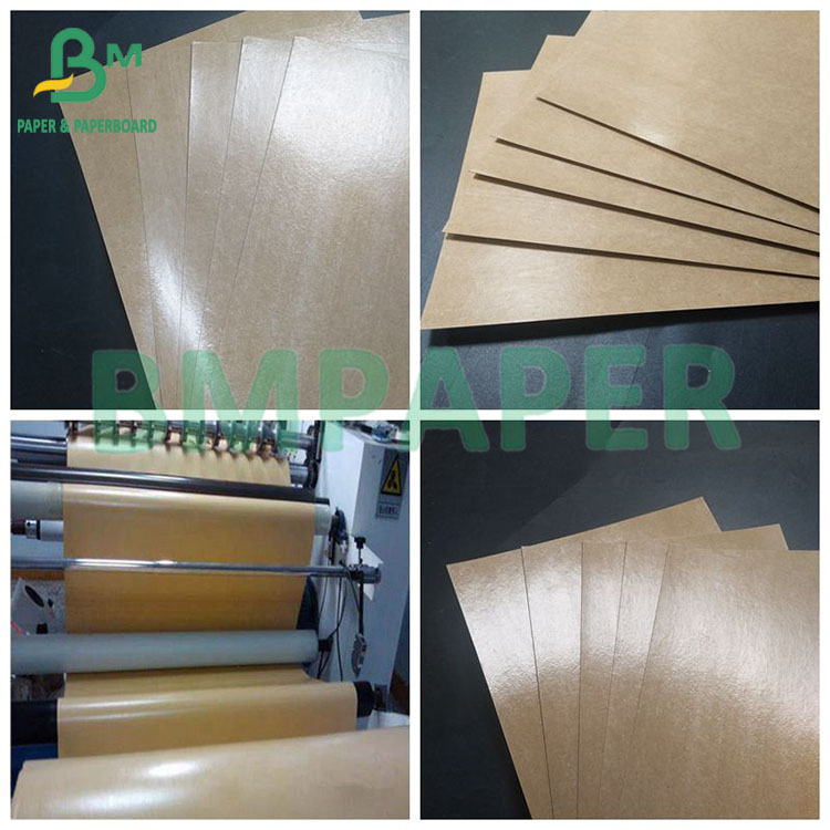250 350gsm Food Grade Virgin Brown PE Lamination Kraft Paper