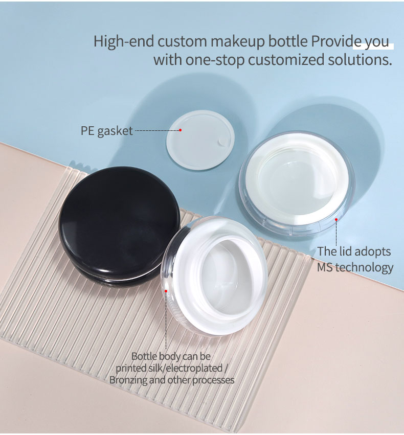 Eye Cream 10g/25g Volume Luxury Black White Face Cream Bottle Container 20g 15ml Perfume Bottles Cosmetic Jars