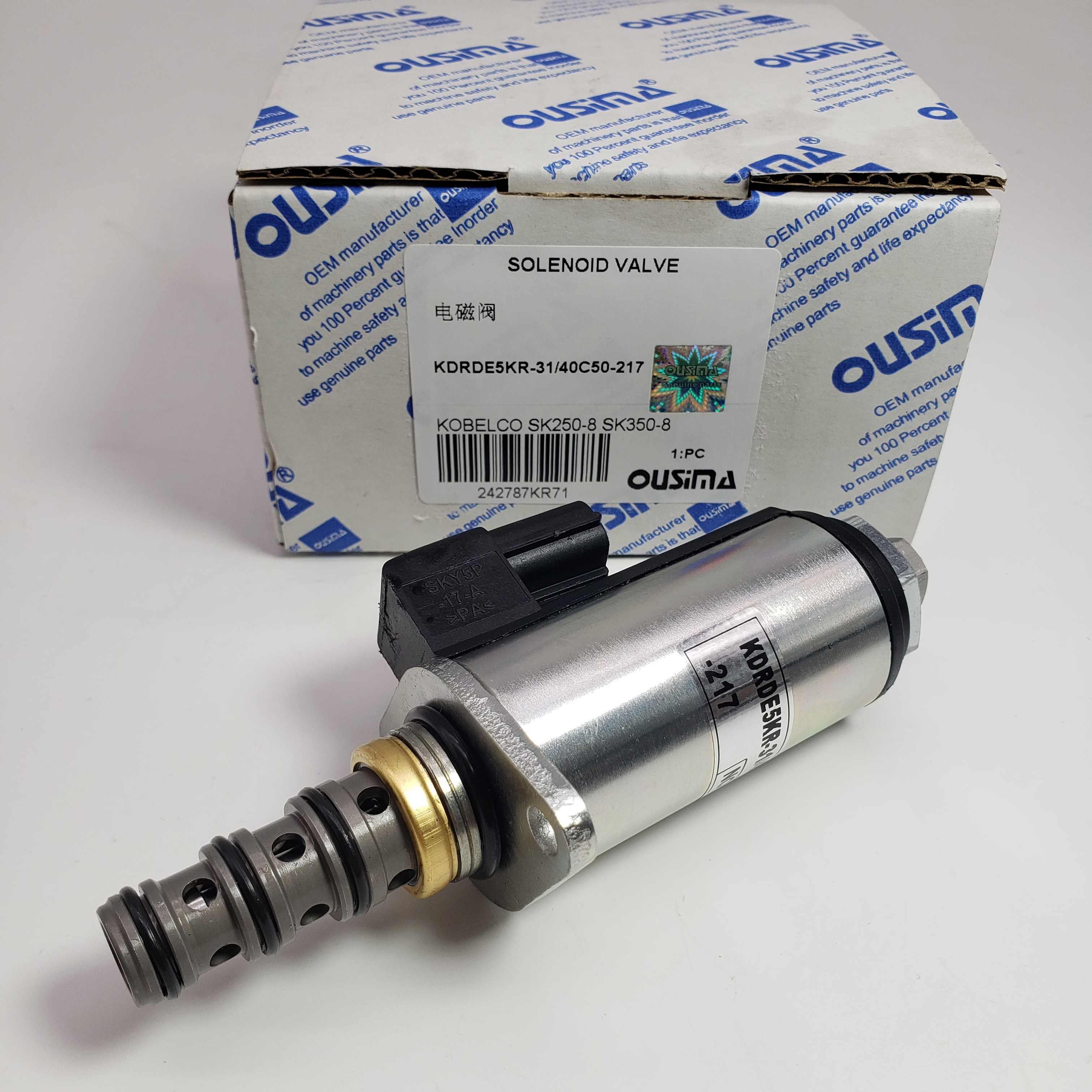 Hydraulic Pump Solenoid Valve KDRDE5KR-31/40C50-217 For Kobelco SK250-8 SK350-8
