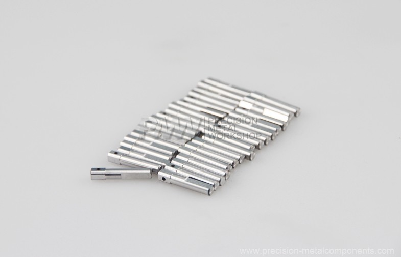 Precision automation components- Shaft left, Material 1.4034+S, hardness HRC50