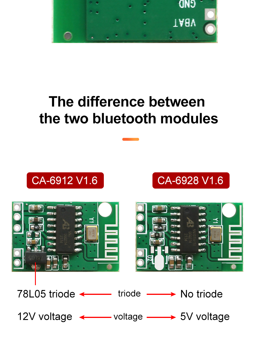 12V DC Power Amplifier Module Board 23*15MM Private Mold NO Bluetooth 5.1 Speaker