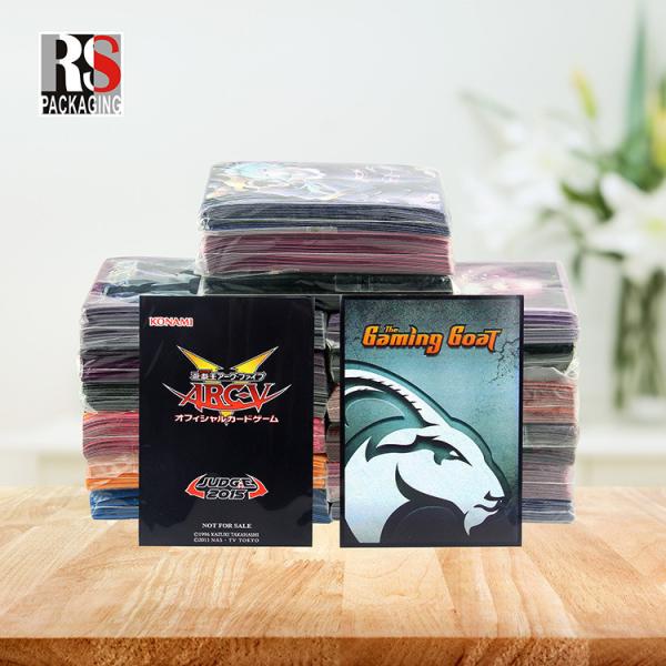 Plastic Poly Trading Card Protector Sleeves Standard Size Custom Logo For