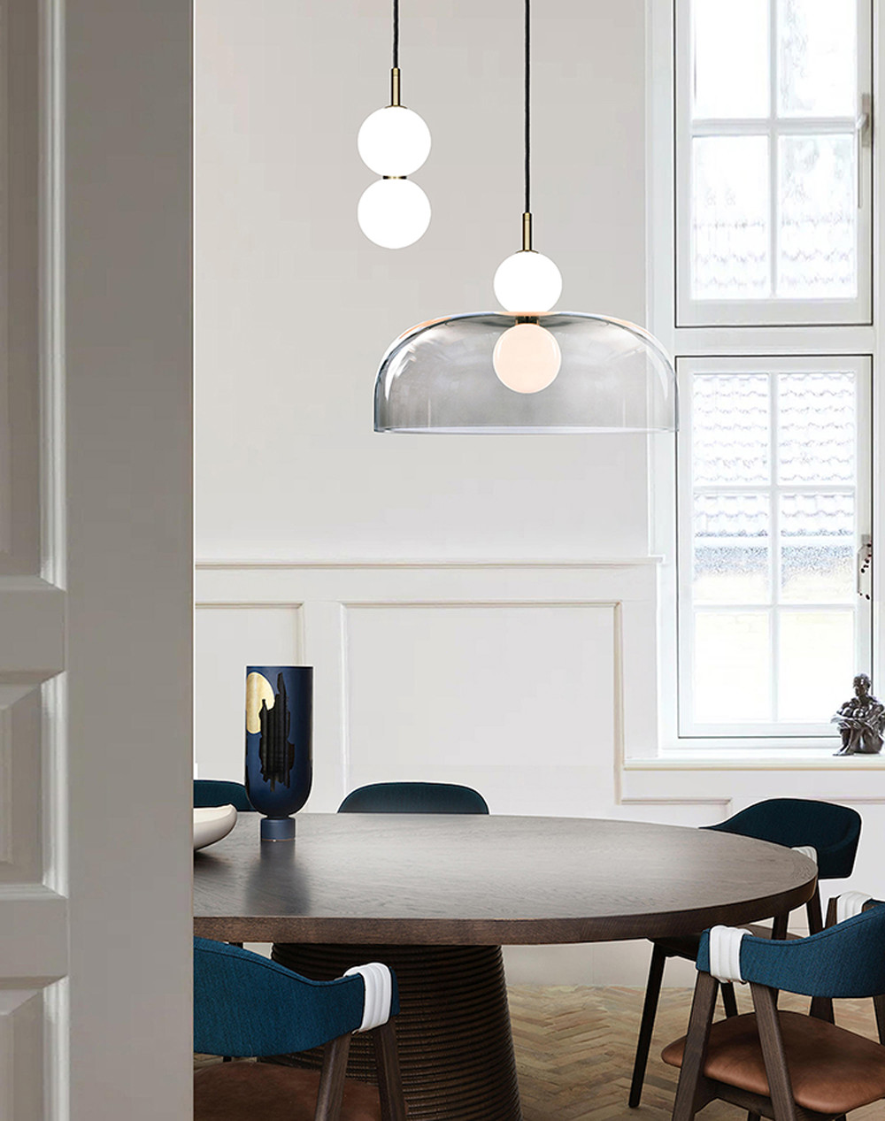 Glass Pendant Light Post-modern Pendant Lamp Bedside Living Room stairwell pendant lights(WH-AP-559)
