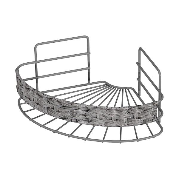No Drilling Wall Mounted Bathroom Storage Rack WOVEN BASKET IRON WIRE Organizer