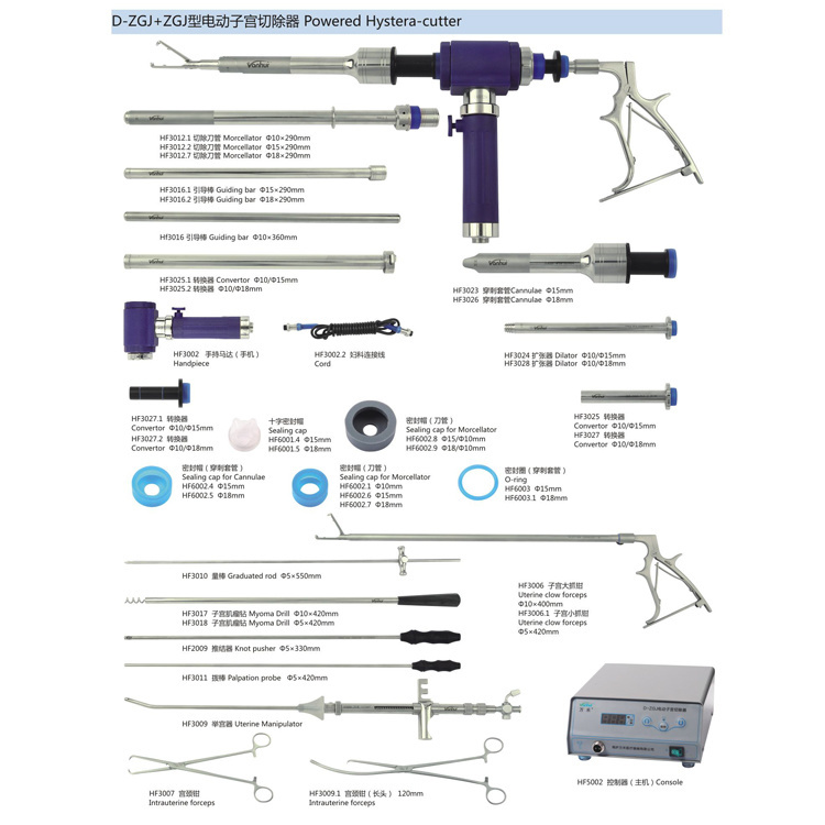 Medical Gynecology Morcellator Set Hysterecotomy Console Machine