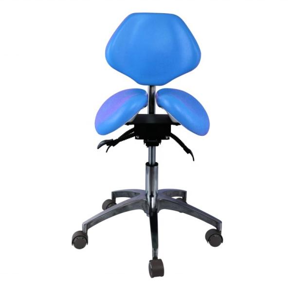 Unique Dentist Stool Blue Color Barber Shop Chair Comfortable Dental Twin Saddle