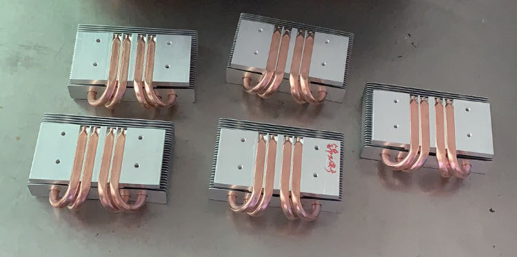 High Dissipate Efficiency Anti Anodized Copper Pipe Heat Sink