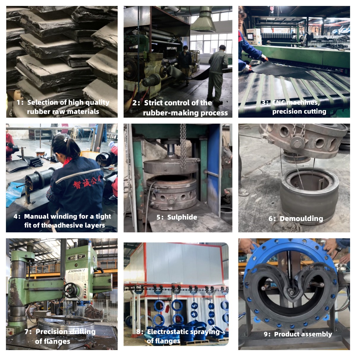 UPVC flange molded in one piece Suitable media: cold water, weakly corrosive liquids Rubber expansion joint wholesale prices for UPVC flange EPDM