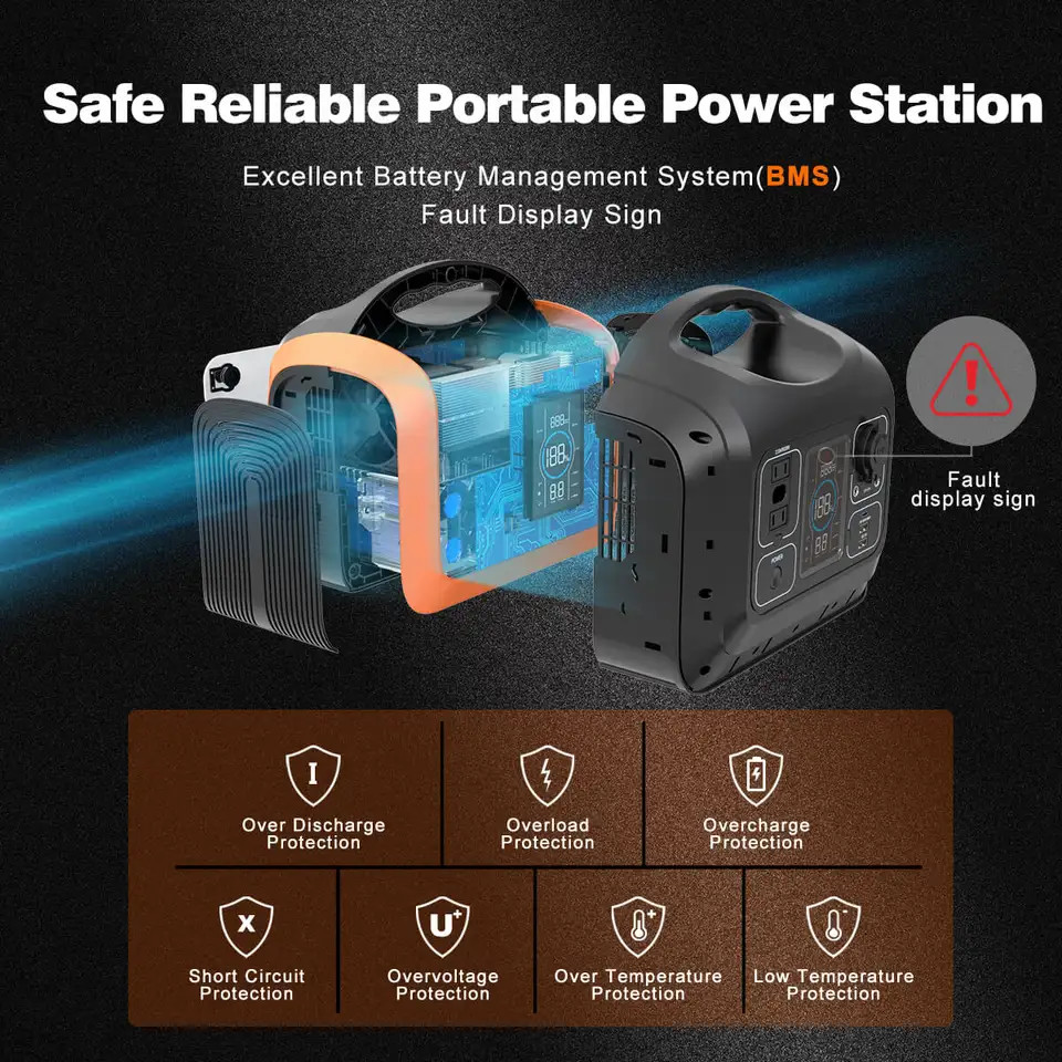 Rechargeable Lithium Portable Power Station 1200W Logo Customized