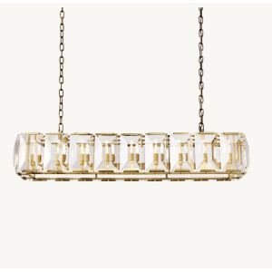 Hardwired Harlow Crystal Rectangular Chandelier 62'' Custom Made