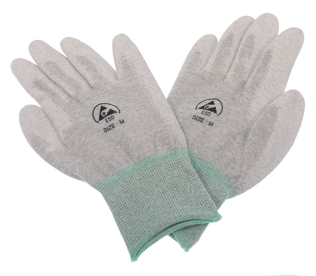10e6 Ohm Carbon Fiber Electrostatic Discharge ESD Dotted Safe Gloves