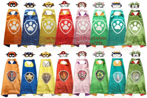 Cape and Mask Set Patrol Costume kids birthday party favor Superhero Style