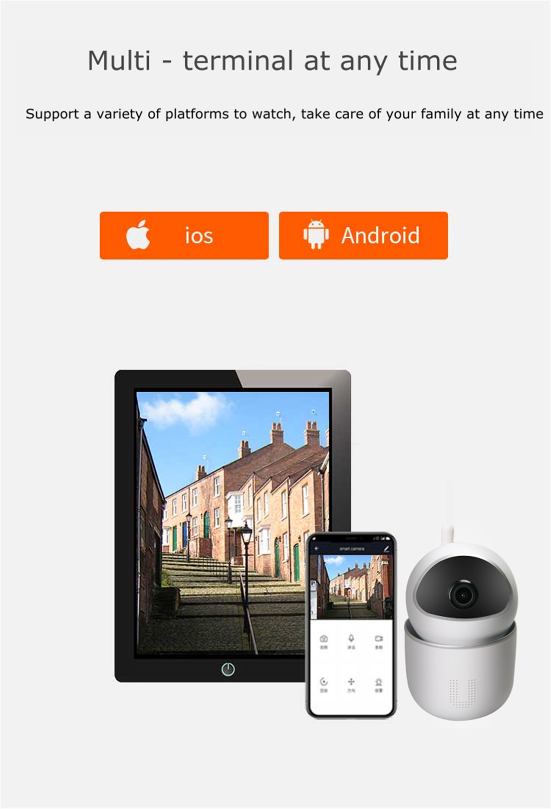 HD 3MP IP Wireless Wi-Fi Smart Camera Night Vision With Speaker Motion Baby Monitoring Home Security